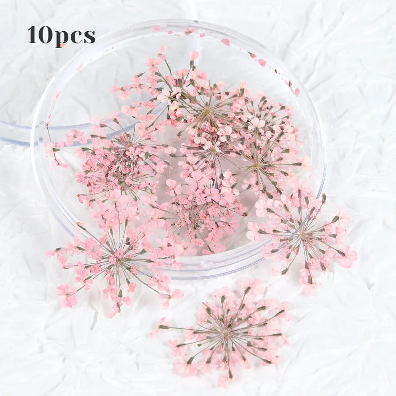 3D Dried Flower Nail Art Decorations Set