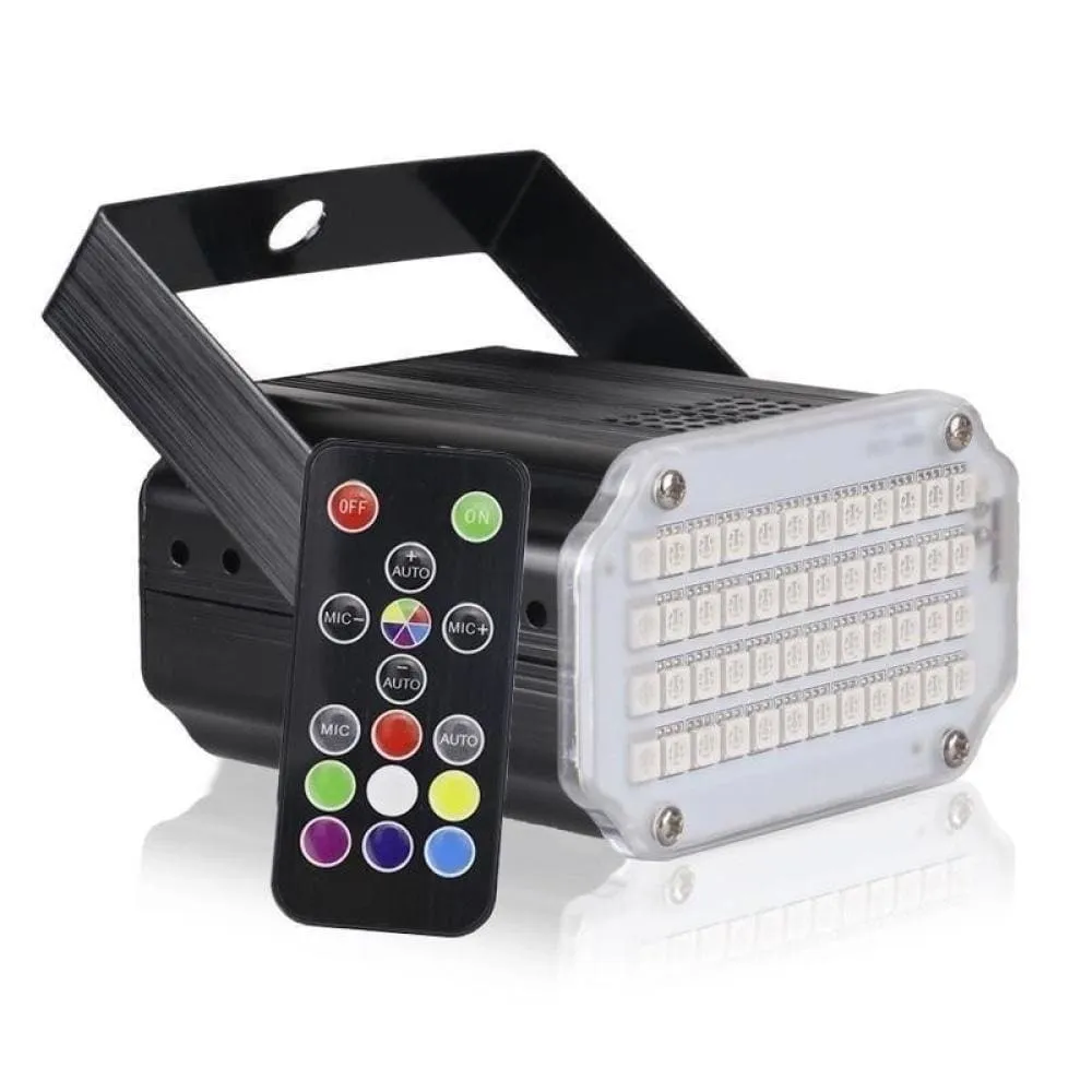 48 Led Rgb Uv White Strobe Lights Disco Dj Party Holiday Christmas Music