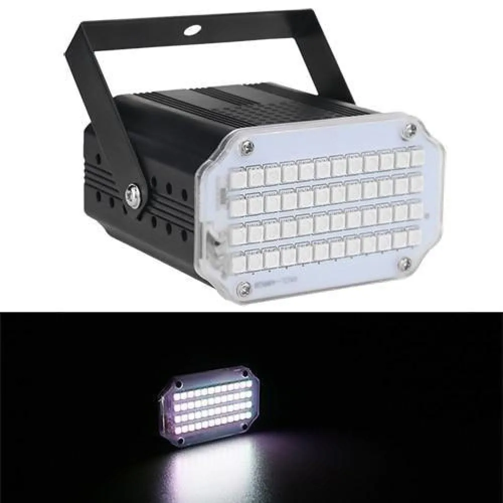 48 Led Rgb Uv White Strobe Lights Disco Dj Party Holiday Christmas Music