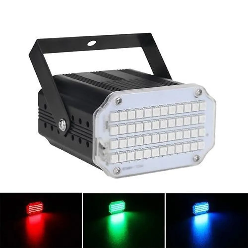 48 Led Rgb Uv White Strobe Lights Disco Dj Party Holiday Christmas Music