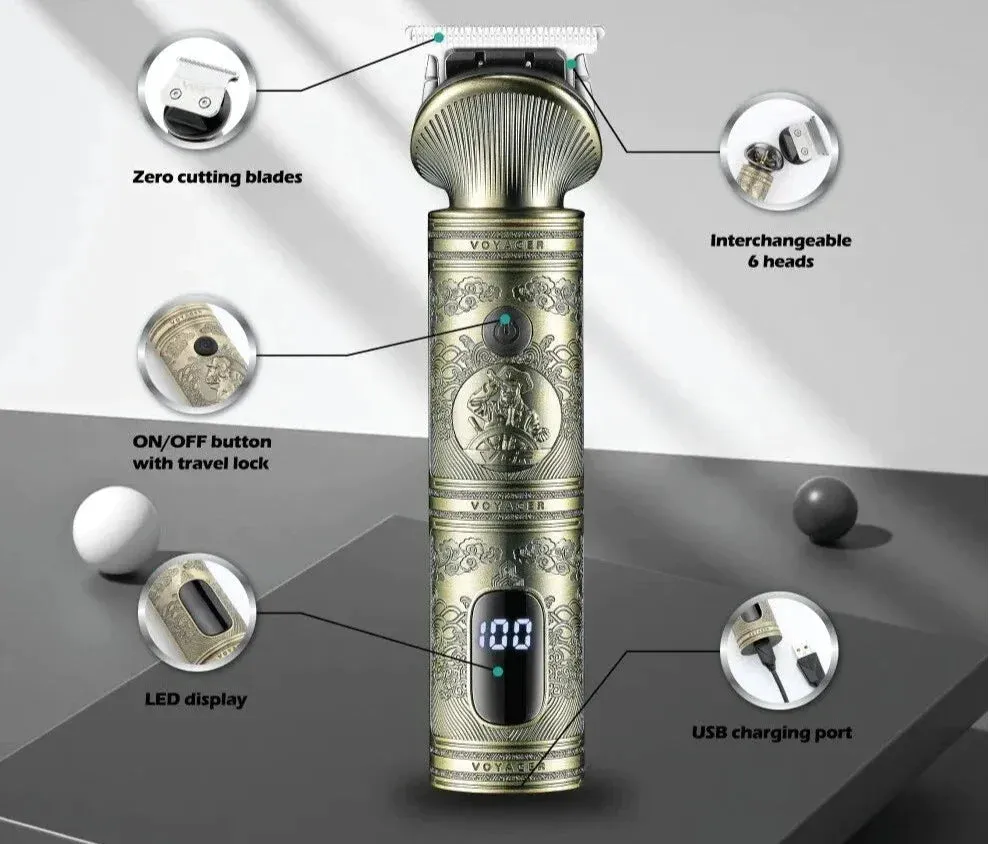 6 in 1 Vgr Grooming Kit Trimmer Clipper Shaver
