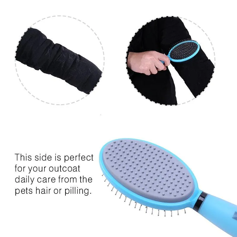 Double Sided Massage Grooming Brush for Pets