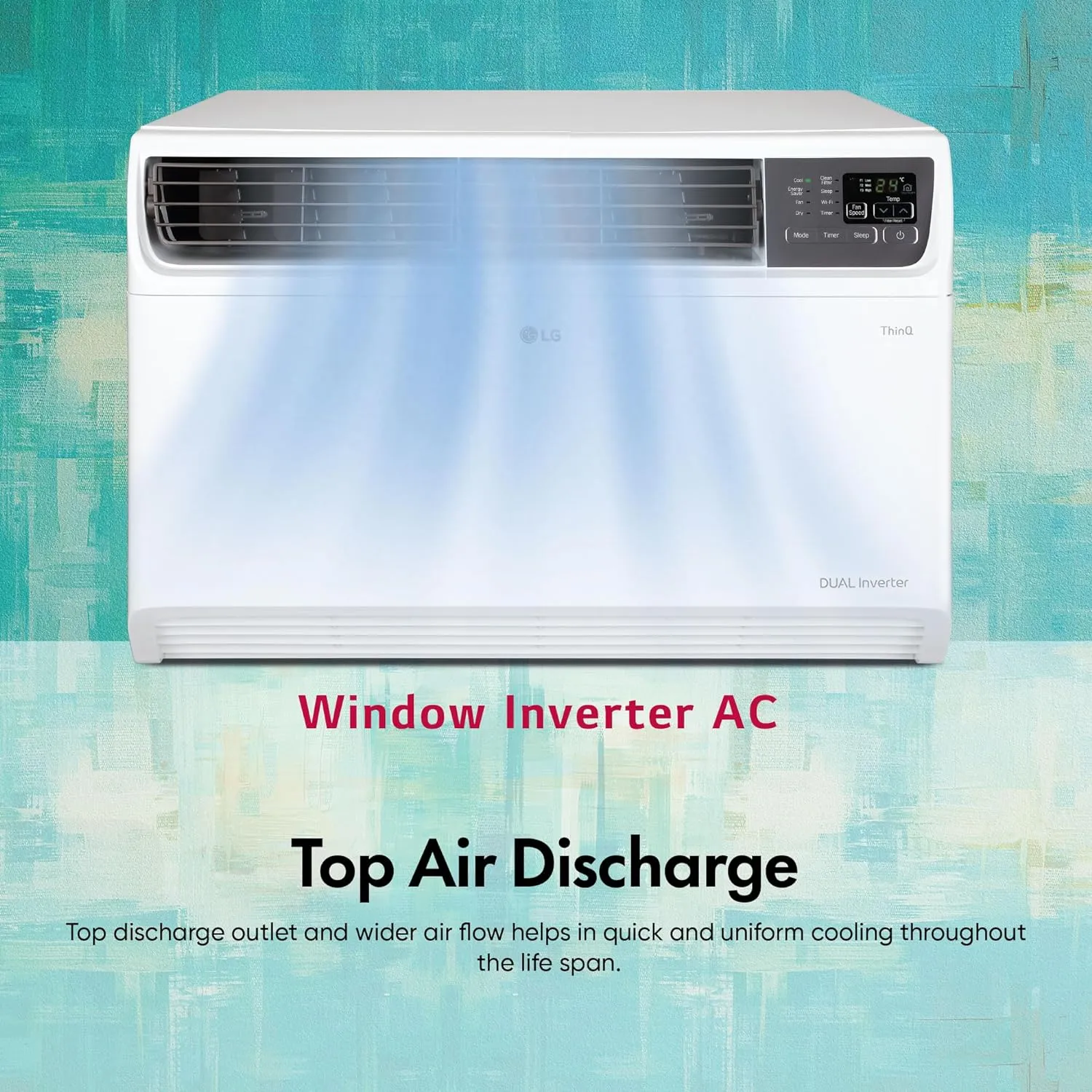 LG UW-Q18WWZA 1.5 Ton 5 Star Wi-Fi Inverter Window AC  Copper Coil, Convertible 4-in-1 Cooling, 4-Way Swing, HD Filter, 2025 Model, White