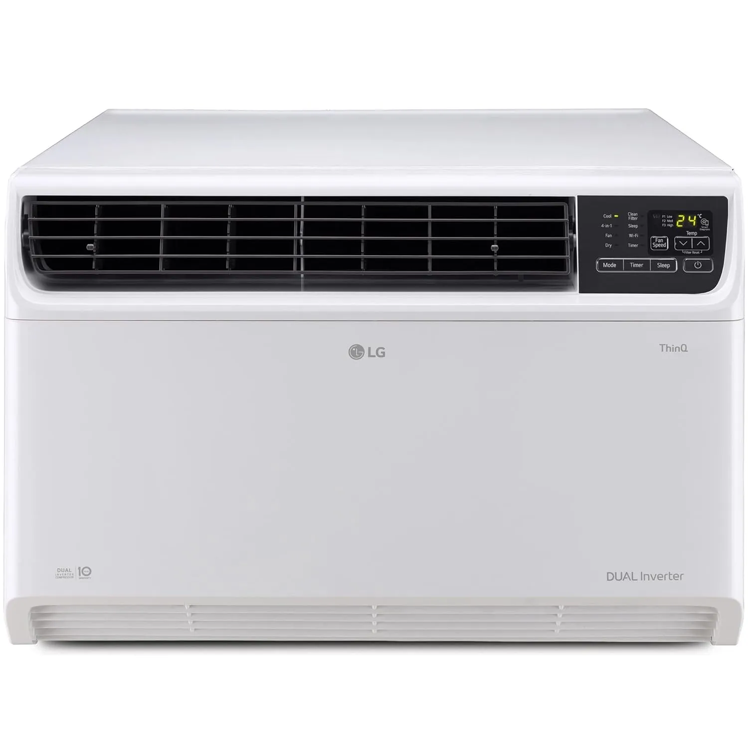 LG UW-Q24WWYA 2 Ton 4 Star Wi-Fi DUAL Inverter Window AC (Copper, Convertible 4-in-1 cooling, 4 Way Air Swing, HD Filter, 2025 White)