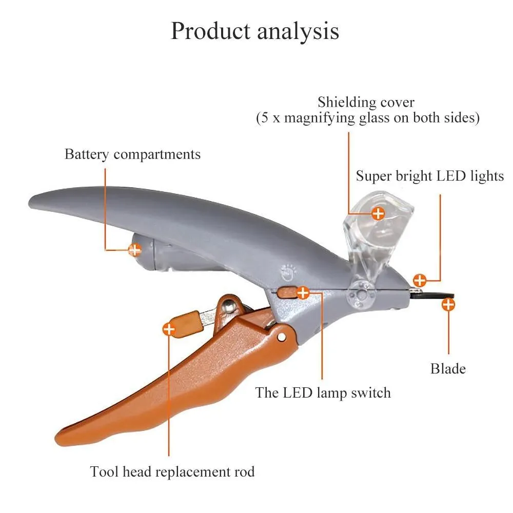 TrimCare LED Light Pet Nail Clipper