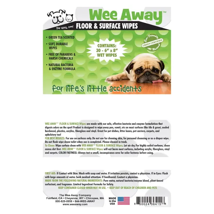 Wee Away Surface & Floor Wipes